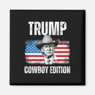 Íman 2024 Cowboy Edition Bandeira Republicana Americana