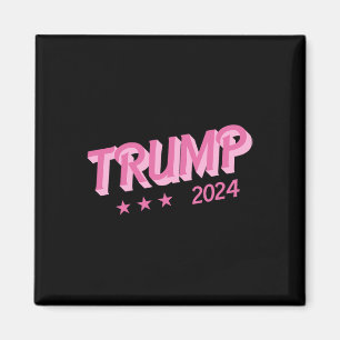 Íman 2024 - Engraçado Donald Trump Letras Balão Rosa