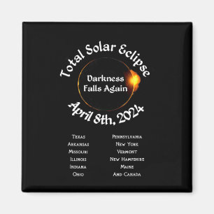 Íman 2024 Escuridão Eclipse Total Cai Novamente