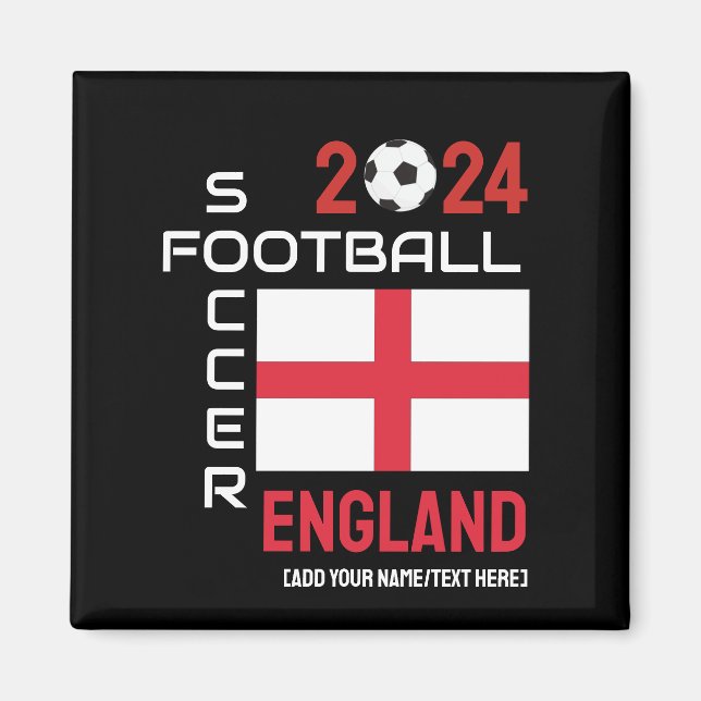 Íman 2024 QUALQUER ANO, ENGLAND Football Custom Name (Frente)