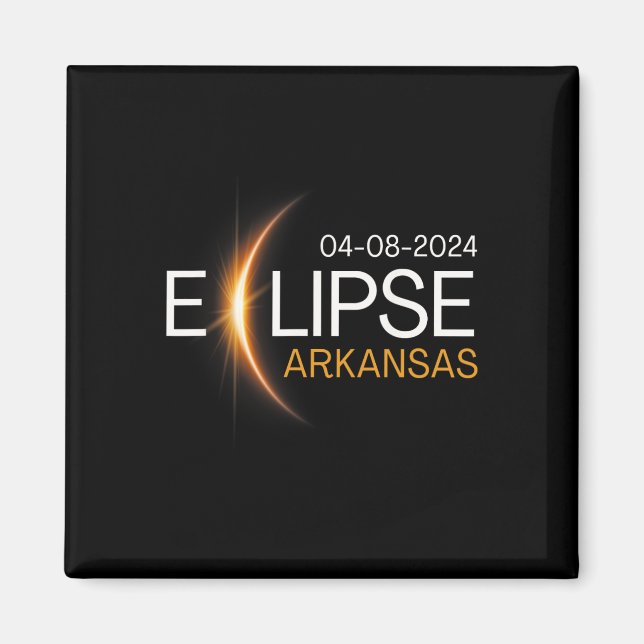 Íman 2024 Totalidade do Arkansas Eclipse Arkansas Solar (Frente)