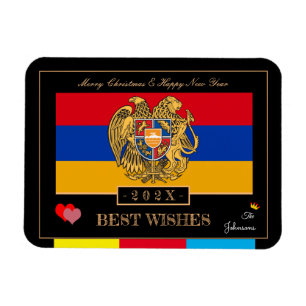 Íman 2025 Armenian Flag & Feliz ano novo, Armênia