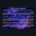 Íman 2025 Calendário Mensal Nebulosa Espacial Exterior<br><div class="desc">Este ímã flexível do calendário mensal de 2025 anos mostra os dias da semana para cada mês em branco sobre um fundo do espaço externo feito de azul-tinturado da Pequena Nuvem Magelânica. A Pequena Nuvem Maglínica é uma galáxia a cerca de 200.000 anos-luz que orbita nossa própria galáxia espiral da...</div>