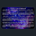 Íman 2025 Calendário Mensal Nebulosa Espacial Exterior<br><div class="desc">Este ímã flexível do calendário mensal de 2025 anos mostra os dias da semana para cada mês em branco sobre um fundo do espaço externo feito de azul-tinturado da Pequena Nuvem Magelânica. A Pequena Nuvem Maglínica é uma galáxia a cerca de 200.000 anos-luz que orbita nossa própria galáxia espiral da...</div>
