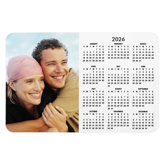 Íman 2026 Modern Calendar Photo Magnet (Horizontal)