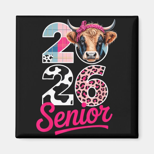 Íman 2026 Senior Cow Lovers Graduation Funny Cl Shirt F (Frente)