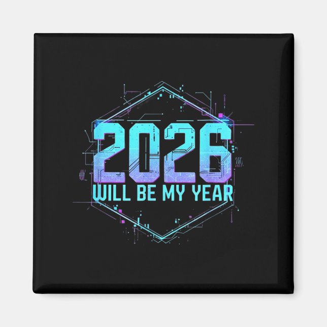 Íman 2026 Será Meu Ano Motivacional Sitive Mentalidade  (Frente)