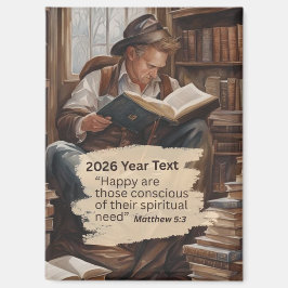 Íman 2026 Year Text Man Reading