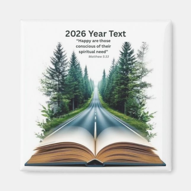 Íman 2026 Year Text Road to Life (Frente)