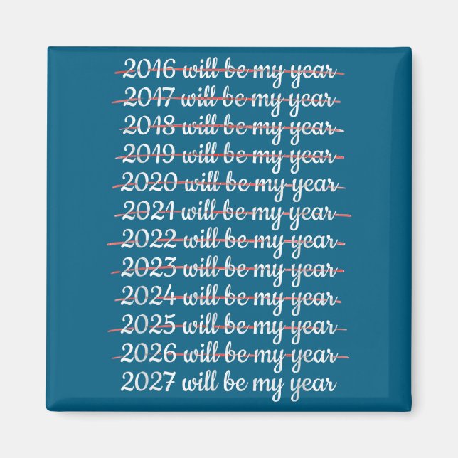 Íman 2027 Will Be My Year Procrastination New Year Reso (Frente)