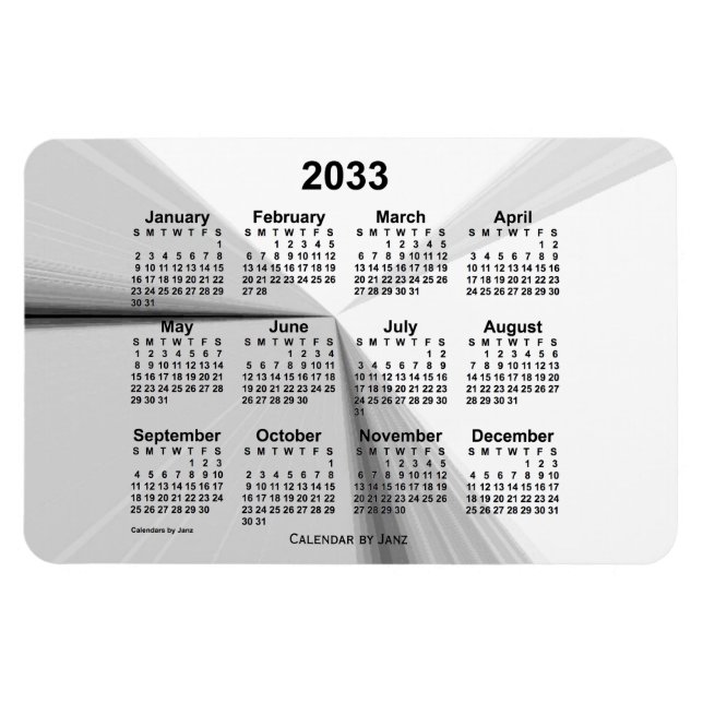 Íman 2033: Calendário de desaparecimento de fumaça por  (Horizontal)