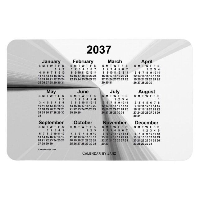 Íman 2037: Calendário de desaparecimento de fumaça por  (Horizontal)