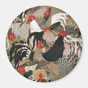 Íman 20. 群鶏図, rebanho dos galos, Jakuchu do 若