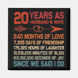 Íman 20 Anos Como Marido & 20 de Esposa Aniversário