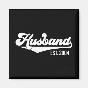 Íman 20 Casamento Aniversário Marido Est 2004 T-shirt.