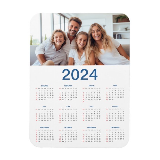 Íman 20 Colagem De Fotos 2024 Anos No Calendário Geral (Vertical)