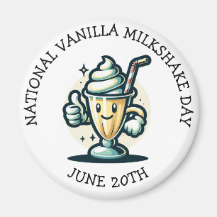 Íman 20 de junho do Dia Nacional de Vanilla Milkshake