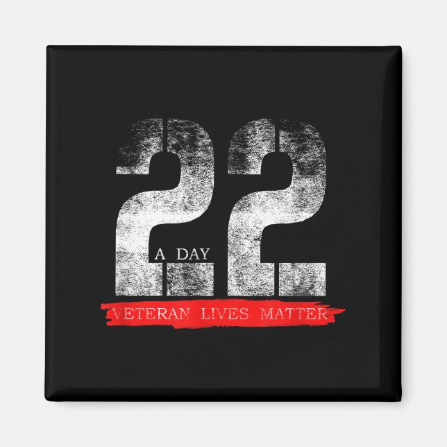 Íman 22 A Day Veteran Lives Suicide Awareness  (Frente)