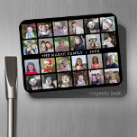 Íman 24 Colagem de Fotos com Nome da Família Data - pre<br><div class="desc">Uma grade de 24 fotos com bastante espaço para muitas fotos e texto personalizado. Adicione seus fotos favoritos a este modelo divertido. Você pode usar fotos quadradas ou quaisquer fotos para esta grade. Para obter melhores resultados, recorte suas fotos em quadrados antes de carregar. Se você quiser alterar as cores...</div>