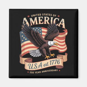 Íman 250º Aniversário dos EUA 4 de Julho Americano