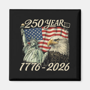 Íman 250º Aniversário EUA 250 Anos Americano 4 de Julho