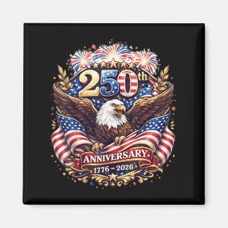 Íman 250 Anos 1776-2026 250º Aniversário Bandeira Ameri