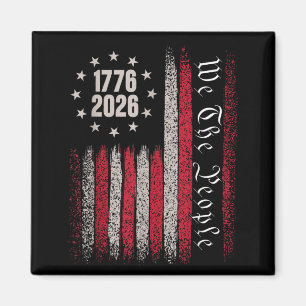 Íman 250 Anos 1776 2026 250º Aniversário Bandeira EUA T