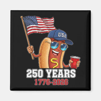 Íman 250 Anos 1776-2026 250º Aniversário Hotdog 