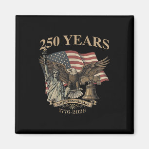 Íman 250 Anos América 1776-2026 Bandeira Águia Liberdad