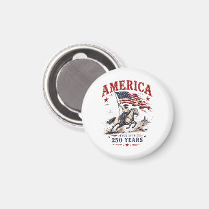 Íman 250 Anos América 1776 2026 Patriótico Cowboy