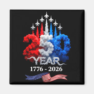 Íman 250 Anos Americano 1776 2026 250º Aniversário 4 de