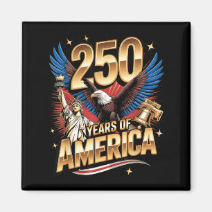 Íman 250 Anos Bandeira Americana 250º Aniversário EUA