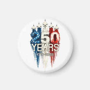 Íman 250 Anos Bandeira Americana Aniversário de 250 ano