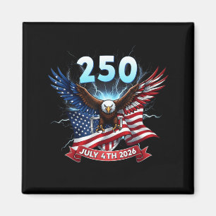 Íman 250 Anos Bandeira dos EUA 250º Aniversário América
