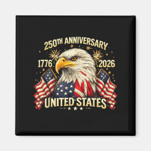 Íman 250 Anos de Aniversário Americano 1776-2026 Bandei
