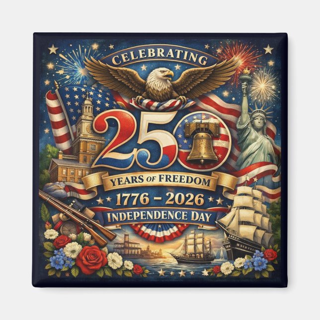 Íman 250 Anos de Liberdade (1776–2026) (Frente)