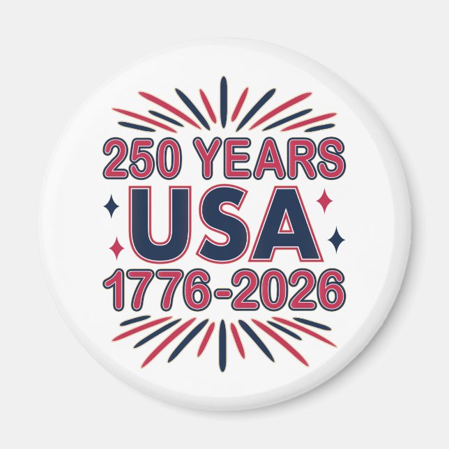Íman 250 Anos EUA | 1776-2026 Semiquincentenário (Frente)