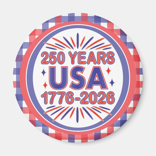 Íman 250 Anos EUA | 1776–2026 Semiquincentenário (Frente)