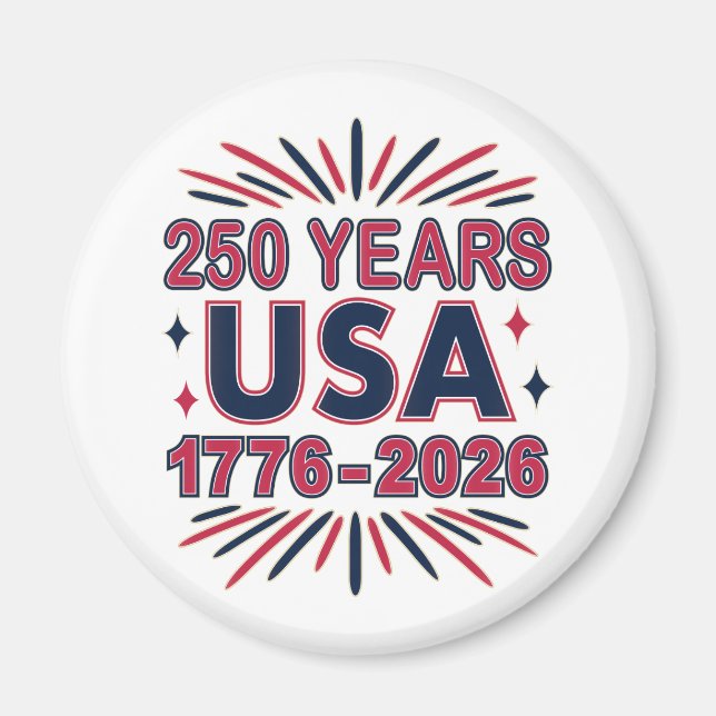 Íman 250 Anos EUA | 1776–2026 Semiquincentenário (Frente)