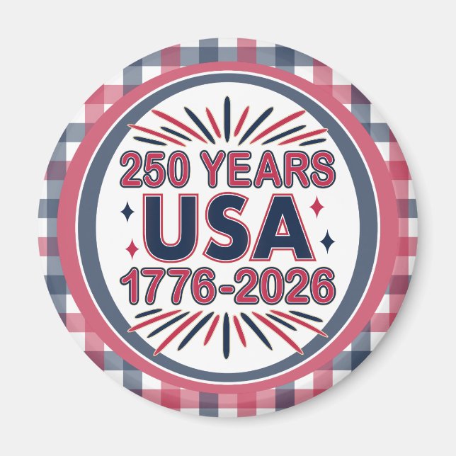 Íman 250 Anos EUA | 1776-2026 Semiquincentenário (Frente)