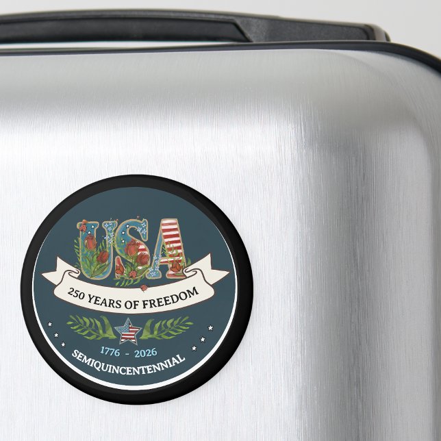 Íman 250 Years of Freedom Elegant Patriotic Blue (250 Years of Freedom Elegant Patriotic Blue Magnet)