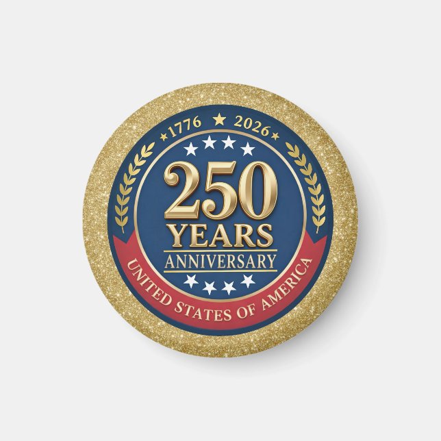 Íman 250th Anniversary USA Patriotic | 1776–2026 (Frente)