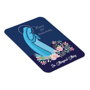 Íman 25 aniversário da vida religiosa Nun Flor Rosa