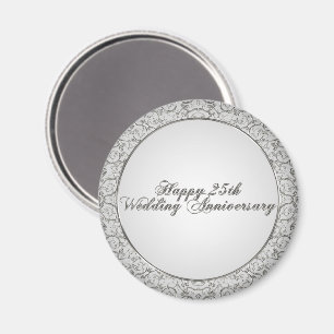 Íman 25o Ímã do aniversário de casamento