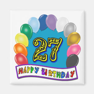 Íman 27o Presentes de aniversário com design Assorted