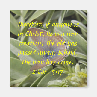 Íman 2 Cor. 5:17 Magneta Butterfly