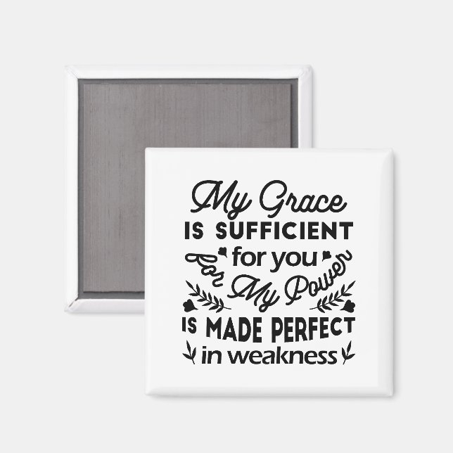 Íman 2 Coríntios 12:9 – Minha Graça é Suficiente Arte (Front/Back)