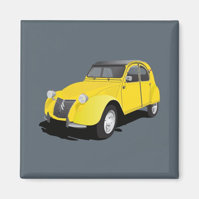 Íman 2 CV (deux chevaux) amarelo (Frente)