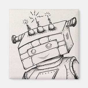 Íman 2" desenho do ímã w/Robot