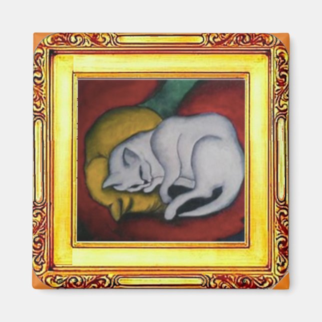 Íman 2 gatos por Franz Marc (Frente)